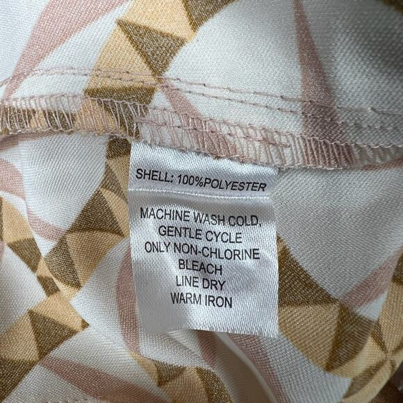 House of Harlow 1960 Satin Wide Leg Pants XS Boho Gold Pink High Waist Art Deco - Picture 12 of 13